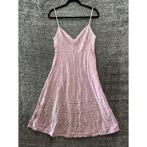 Juliet Dunn Pale Pink V-Neck Midi Dress Sequin - Size 1,‎ US 4/6